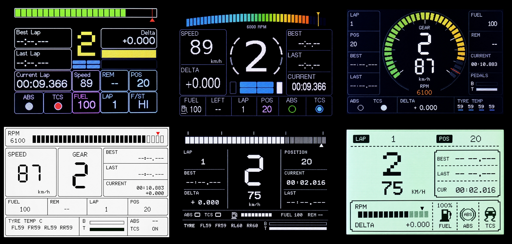 ESP32 GT7 Dashboard theme collection